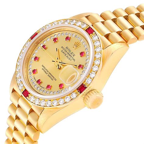 gold and ruby rolex